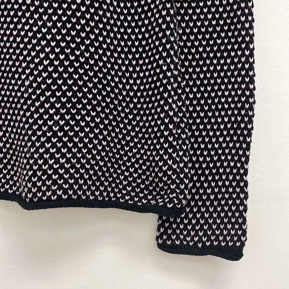 Lisa Todd Bird's Eye Cotton Cashmere Colorblock Knit Raglan Crew Sweater - Small - Picture 8 of 11